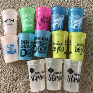 13 Girl Scout cups
